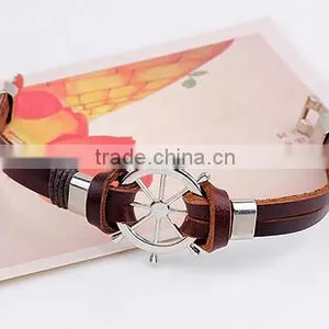 Factory Wholesale Rudder Leather Bracelet for Men/ thumbnail-6