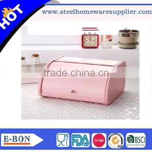 Deft Design Stainless Steel Pink Bread Bin thumbnail-3