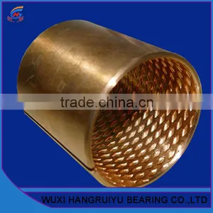 Porous Bronze Material Steel Backing Bearing Bush Sleeve 10 * 12 * 15 mm Withstanding High Loads thumbnail-1