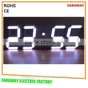 Patented 3D Cubic White Led Clock With Remote thumbnail-2