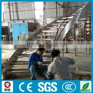 Modern Glass Steel Curved Stairs Design thumbnail-5