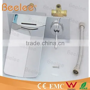 Wall Mounted Glass Bathroom Basin Faucet Tap With LED thumbnail-6