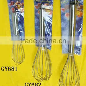 Eco-friendly Kitchen Tools Stainless Steel Metal Manual Egg Whisk Whisk thumbnail-1
