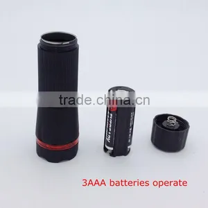 1W Powerful Led Colorful Promotional Zoom Flashlight With Color Ring thumbnail-4