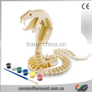 Children Assembling Toy Snake 3D Wood Puzzle thumbnail-1
