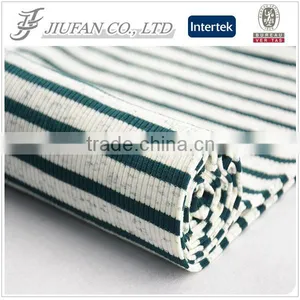 Fashion Sweater by Green and White Stripe Fabric and Rib Collar Fabric thumbnail-1