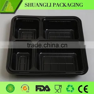 Black Color Disposable Plastic Bento Box With Factory Price thumbnail-1
