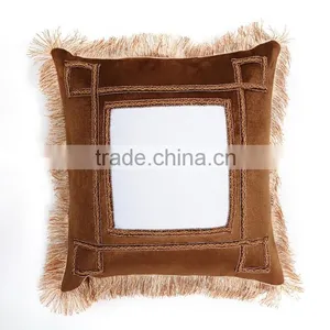 Square Shape Sublimation Pillow With Tassels thumbnail-3