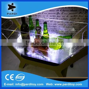 2016 Nightclub Promo Boat Shape Led Ice Bucket With Customized Printing thumbnail-1