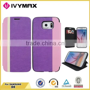 Colorful Mobilephone Case for Samsung Galaxy s6 New Wallet Leather Case thumbnail-1