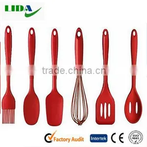 Cooking Utensils Set Silicone Icing Spatula Kitchen Gadgets-slotted Turener ,slotted Spoon, Spoon, Egg Whisk , Brush, ShovKIT315 thumbnail-1