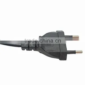 China Manufacturer of Power Cable/ European Strand 8 Tail 2 Pin Power Cord thumbnail-2