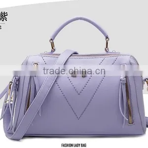 Genuine Leather Big Size Womam Shoulder Bag Leather Lady Handbags With Pendant thumbnail-1