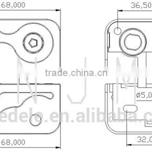 MS118 - Cross Refrigerator Display Cabinet / Fridge / Chest Freezer Lock thumbnail-3