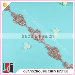 HC4752-1 Hechun Hot Fix Garments Fashion Beaded Lace Trim thumbnail-3