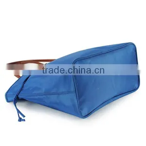 Microfiber Blue Female Carry Hand Bag thumbnail-1
