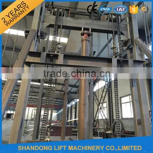 1ton Vertical Guide Rail Elevators Hydraulic Warehouse Cargo Lift thumbnail-3