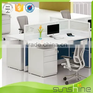 Modular Office Furniture 4 Person Workstation Desk Partition Staff Room thumbnail-3