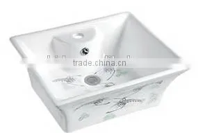 Basin With Faucet Mounted Hole for Sale New Model Small Size Wash Basin thumbnail-1