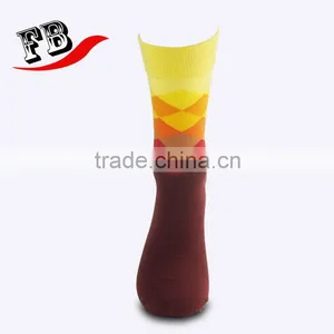 Mens Diamond Wholesale Custom Cotton Knitting Dress Socks thumbnail-2