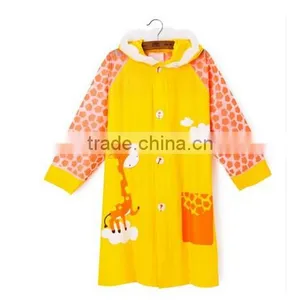 Carton Tiger Animal Squarepants Kids Raincoat Waterproof Hooded Jacket thumbnail-5