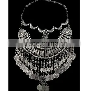 2016 Fashion Women Jewelry Chain Crystal Chunky Statement Bib Vintage Necklace thumbnail-4