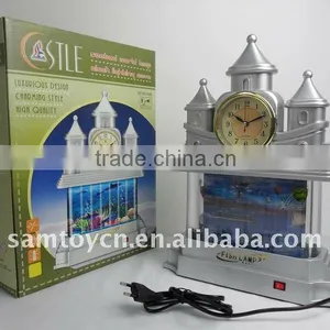 Castle Shape Fish Lamp With Clock SM111706 thumbnail-1