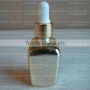 30ml Gold UV Square Glass Dropper Bottle, Essential Oil Glass Bottle thumbnail-1