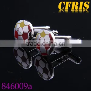 Wholesale Soccer Design Cufflink,Enamel Funny Cufflink thumbnail-1