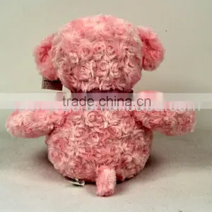 Luckiplus Hot Sale First Class Pink Bear With Pink Bowknot Safe Technology Toy For Kids thumbnail-4