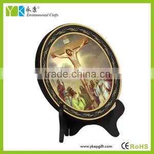 Wholesale Activated Carbon Crafts Christian Souvenir Jesus Cross Plate Shape Ornaments thumbnail-2