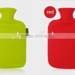 BS Standard PVC Hot Water Bottle Cross-hatched With Polar Fleece Cover 750ml thumbnail-1