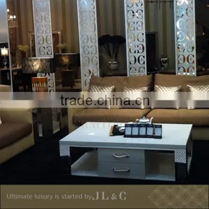 JT21-04 Coffee Table Starry Hollow Pattern Stainless Steel JL&C Luxury Home Furniture thumbnail-1
