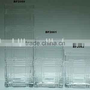 Square Clear Glass Vase thumbnail-1