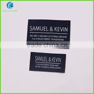 High Quality Garment Cotton End Fold Brand Label / Sew on Woven Label thumbnail-1