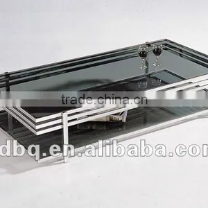 High Gloss Lacquer Coffee Table Aluminum Legs thumbnail-1