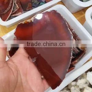 Natural Red Agate Slice Crystal Stone With Different Sizes for Decorations thumbnail-2