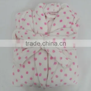 Round Dot 100% Polyester Print Bathrobe thumbnail-1