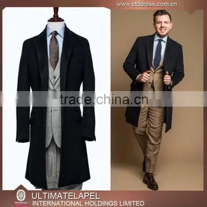 Fashion Style Black Custom Made Long Uniform Overcoat thumbnail-1