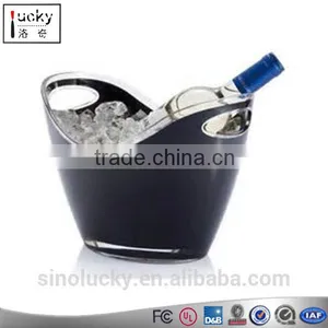 Acrylic Oval Ice Tub Wine Acrylic Ice Bucket for Wine Beer thumbnail-3