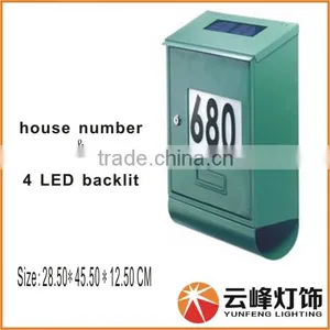 Solar House Number Light With Mail Box thumbnail-1