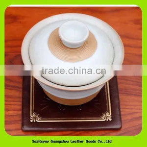 Promotional Gifts Good Quality Custom Cheap Leather Cup Coasters 16029 thumbnail-1