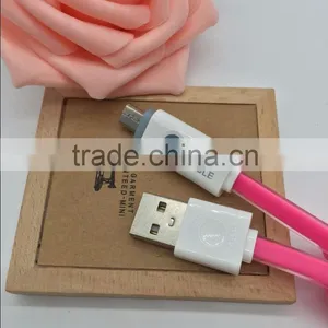 Wholesale TPE Jacket Micro Usb Charging Data Wire With LED Lighting for Samsung Iphone6s thumbnail-2
