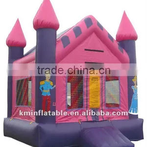 Purple Princes Castle Inflatable Bouncer thumbnail-1