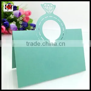 Well-designed Diamond Ring Wedding Laser Cut Place Card Wholesale thumbnail-1