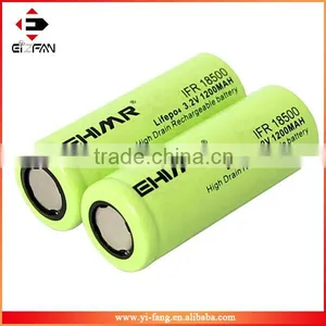 EHIMR 18500 Lifepo4 Battery 1200mAh 3.2V IFR Flat e Cig Battery thumbnail-3