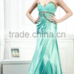 Elegant Beaded Ruffle Off-shoulder Flowing Long Puffy Prom Dresses thumbnail-1