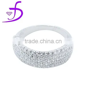 Mirco Pave Setting White Tiny CZ Ring Brand Silver Jewelry thumbnail-1