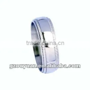 New High Quality Titanium Steel Promise Ring Couple Valentine Wedding Bands thumbnail-1
