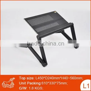Easy to Adjusting Portable Folding Laptop Table Desk Stand Tray thumbnail-1
